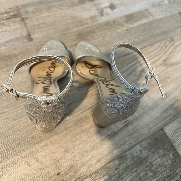 Sam Edelman | Silver Sparkle Ankle Strap Sandal Heel - Picture 7 of 7